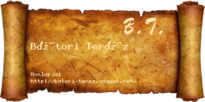 Bátori Teréz névjegykártya